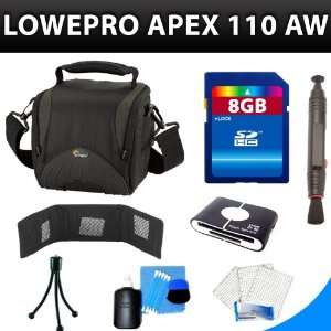 Lowepro Apex 110 Aw Case + 8gb Sdhc Memory + Card Reader + Memory Card 