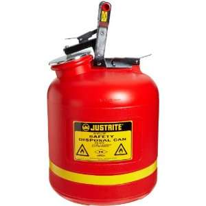   14765 Disposal Polyethylene Safety Can, 5 Gallons Capacity, Red