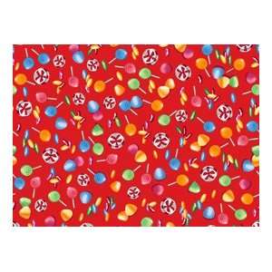  By The Yard Candyland Candy Sweets Red Cotton Fabric Arts 