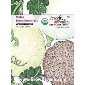  Organic Melon Seed Pack, Sweet Summer Mix Patio, Lawn 
