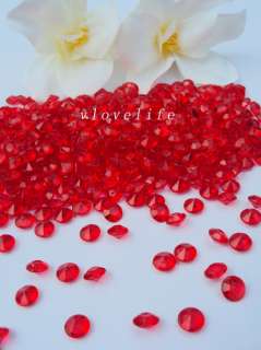 2000 1ct Red Wedding Diamonds Table Confetti Decoration  
