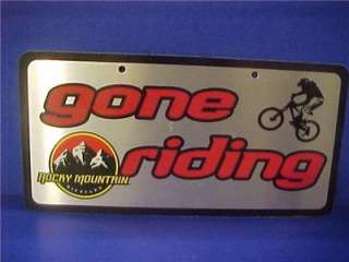 OPEN/CLOSED REVERSIBLE METAL SIGN DBL SIDED GONE RIDING  