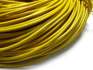 32.8 Feet Yellow Round Real Genuine Leather Jewelry Cord String 2mm 