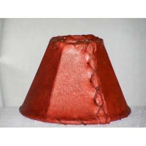  Red Rawhide Chandelier Lamp Shade 6
