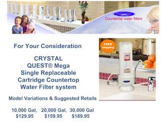 CRYSTAL QUEST COUNTER TOP SINGLE 6 STAGE WATER FILTER  