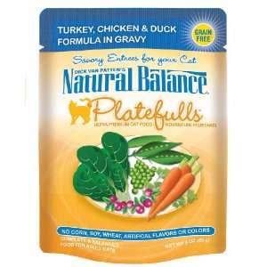 Natural Balance 3 Ounce Platefulls Turkey, Chicken and Duck Formula in 