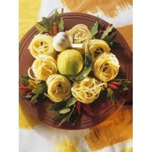  Raw Noodle Nests with Lime Chilis and Bay Leaves 