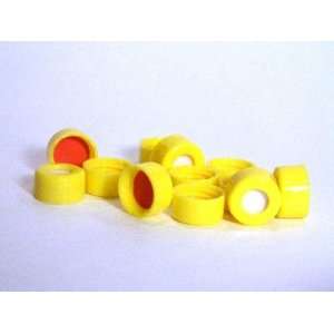 Chromatography Vial Yellow Caps Target PTFE Silicone Septa Case of 