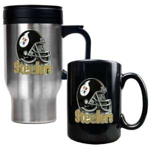   Steelers Coffee Cup & Travel Mug Gift Set