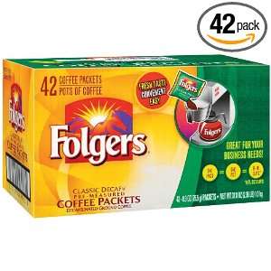 FOLGERS Classic Roast Coffee Decaf, 1.5 Ounce Bags (Pack of 42 