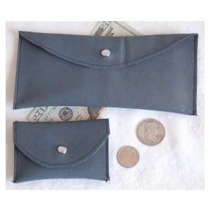  Set of Leather Cash Jewelry Pouch & Coin Purse   Made in 