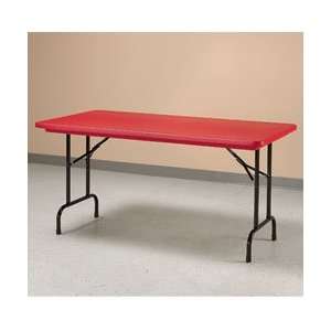 CORRELL Brightly Colored Folding Tables   Red  Industrial 