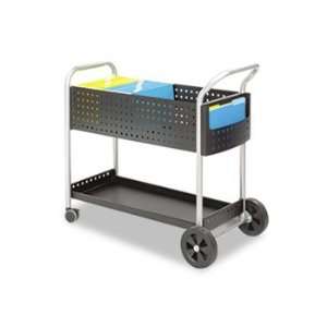   Mail Cart, 1 Shelf, 22 1/2w x 39 1/2d x 40 3/4h, Black/Silver by Safco