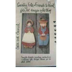 SARA AND SAMUEL   COUNTRY FOLK & FRIENDS TO PAINT PATTERN FOR ACRYLIC 