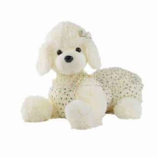 New Lovely Plush Poodle Dog Puppy Stuffed Doll Toy Animal Pet Free 
