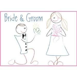  KRW Cute Bride Groom Custom Wedding Stamp: Office Products