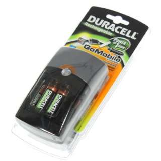 Duracell GoMobile Portable Travel Battery Charger Car Home Batteries 