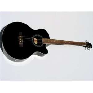   Pro Deep Body Acoustic/Electric Black Bass Guitar Musical Instruments