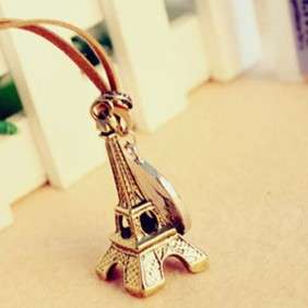   New Fashion Vintage Eiffel Tower Coin Pendant Necklace 5010  