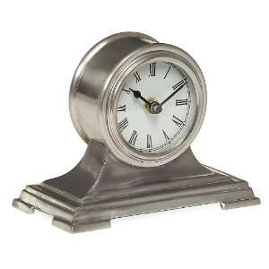  Small Pewter Finish Desk Clock: Home & Kitchen