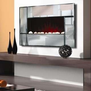   Clifton Bevel Edge Mirror Panel Electric Fireplace Heater with Remote