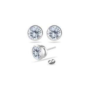  Diamond Earrings   1/3 (0.30 0.35) ct. White Gold Bezel Set Diamond 