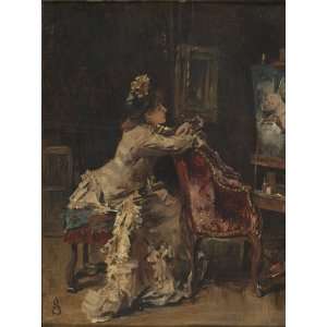  Hand Made Oil Reproduction   Alfred Stevens   24 x 32 