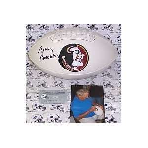 Bobby Bowden Hand Signed Florida State Seminoles Logo Football 