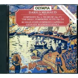 Darius Milhaud. Symphony No. 3, Te Deum, Op. 271. The Bells, Symphonic 