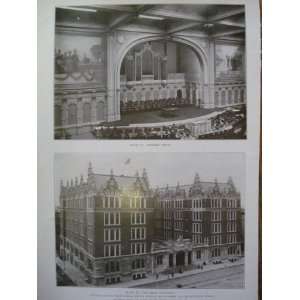 Assembly Room and Southeast View of De Witt Clinton High School, Tenth 