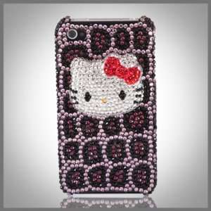  Hello Kitty Purple Leopard Elite Collection Luxury glass diamond 