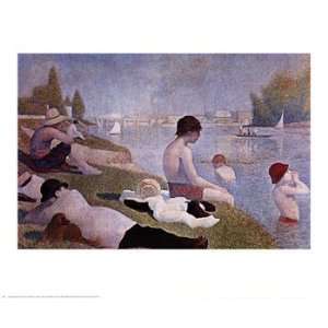   Bathing At Asnieres   Poster by Georges Seurat (27x22)