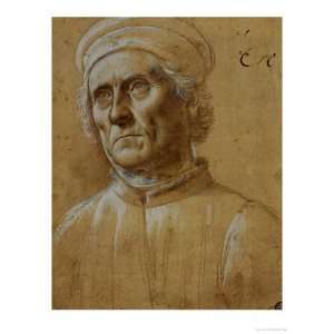  Old Man with Round Cap Giclee Poster Print by Lorenzo di Credi, 42x56