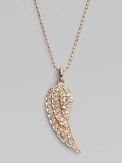 Sydney Evan   Diamond & 14K Rose Gold Wing Necklace