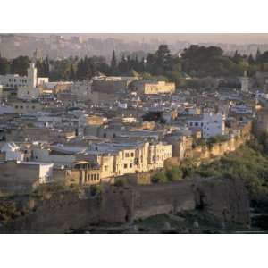 Elevated View of the Medina or Old Walled City, Fez, Morocco, North 