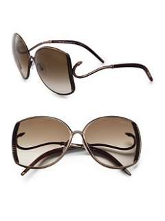 Roberto Cavalli   Amaranto Ridged Metal Sunglasses