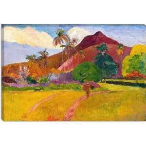 Tahitian Landscape by Paul Gauguin Canvas Painting Reproduction Art 