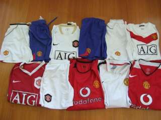6x Football Shirt Manchester United +5 Shorts Trikot Jersey Maillot 