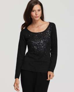 Eileen Fisher Petites Feathered Sequin Tee   Petites   Collections 