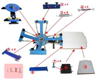 color 1 station silk screen printing equipment  