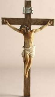 Jesus on Cross Crucifix Figurine Catholic Wall Hanging  