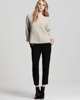 Vince Crop Boat Neck Chunky Rib Sweater and Piped Pants   Sweaters 