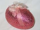 vintage paper mache pink foil wrapped easter egg candy expedited