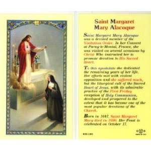 St. Margaret Mary Alacoque Biography Holy Card (800 180)   10 pack