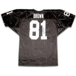 Tim Brown Autographed Jersey   Authentic
