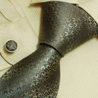 khaki pattern men neck ties blue handmade discount silk tie cufflinks 