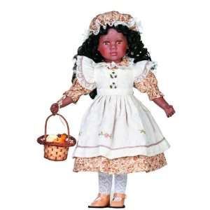    Porcelain Black Country Girl Doll By Golden Keepsakes Toys & Games