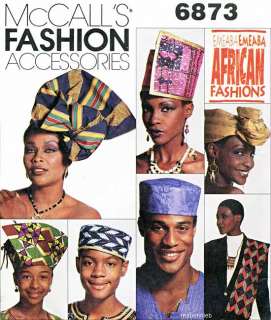 Emeaba African Fashions Miss/Mens Hats & Stole Pattern  