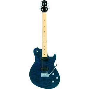    Silvertone Fastback Electric Guitar, Blue: Musical Instruments