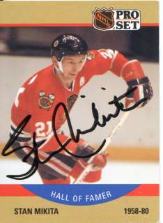 STAN MIKITA 1990 Hockey PRO SET Card Autographed  